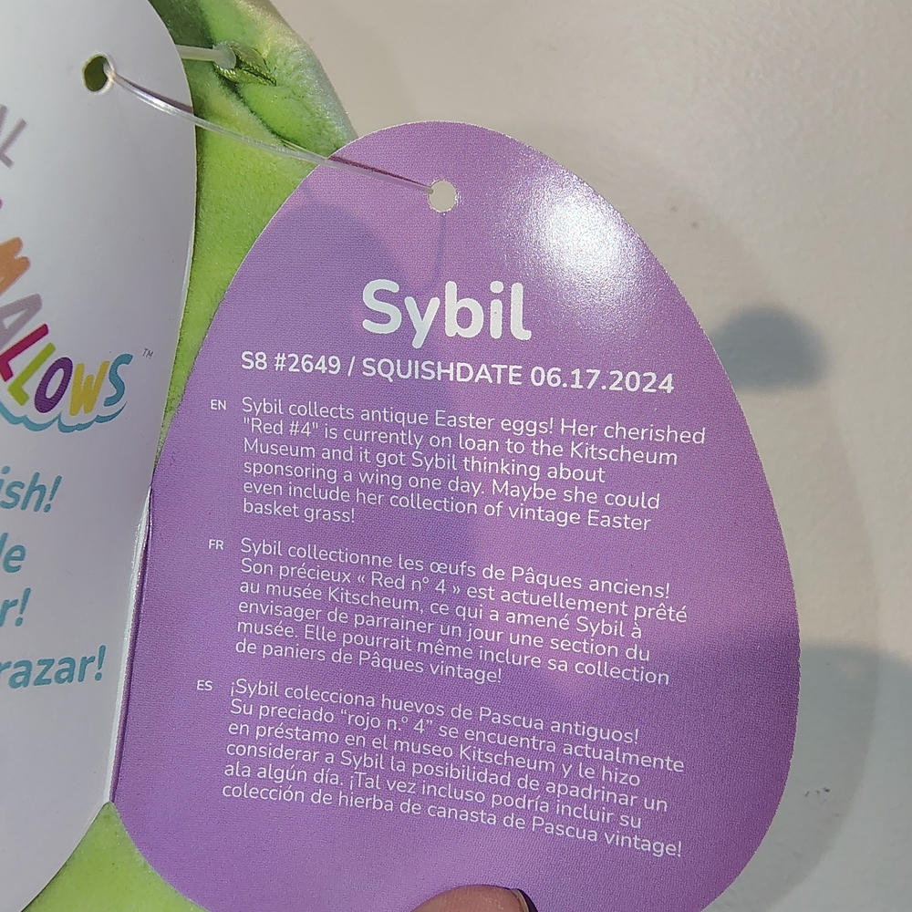 Squishmallows Sybil Green Plush with Flower Crown Accents - Picture 6 of 8